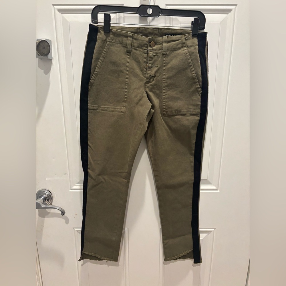 Pam & Gela Winter Moss Step Hem Double Stripe Pants 26